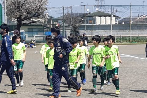 2022.04.09　（５）６年生　ＪＦＡＵ－１２リーグ【県央前期Ｄブロック】　〇１回戦／（勝）５－０　vs　柳橋ＳＣ（大和市）　〇２回戦／（勝）２－０　vs　作の口ＳＳ（相模原市）